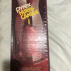 Vintage Pyrex Hurri Candle Tall Glass